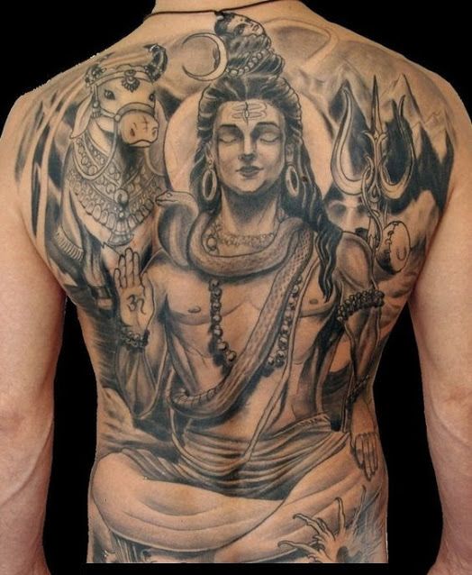 Shiva Tattoo on Back