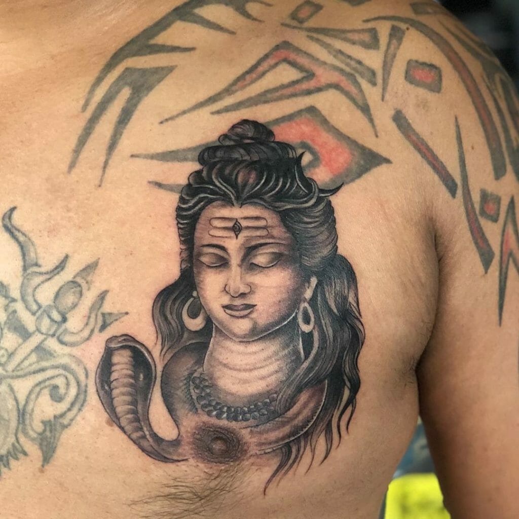 Shiva Tattoo on Chest