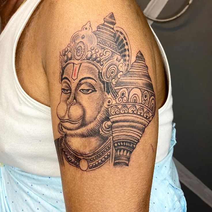 Simple Hanuman Tattoo