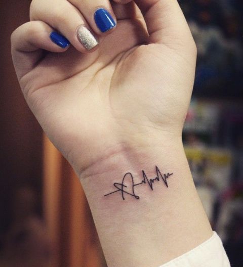 Small Heartbeat Tattoo