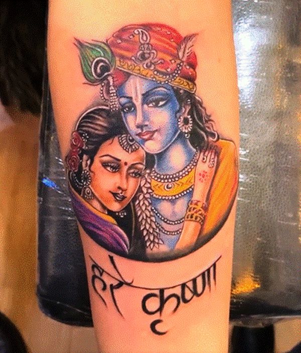 Inksign Tattoos  india  Radhe Krishna Tattoo Done By Bhavin Patel  Professional tattoo artist  At  Inksign Tattoos  india  Best Tattoo  StudioArtist In RajkotGujrat RadheKrishnaTattoo Colortattoo  RadheTattoo KrishnaTattoo 