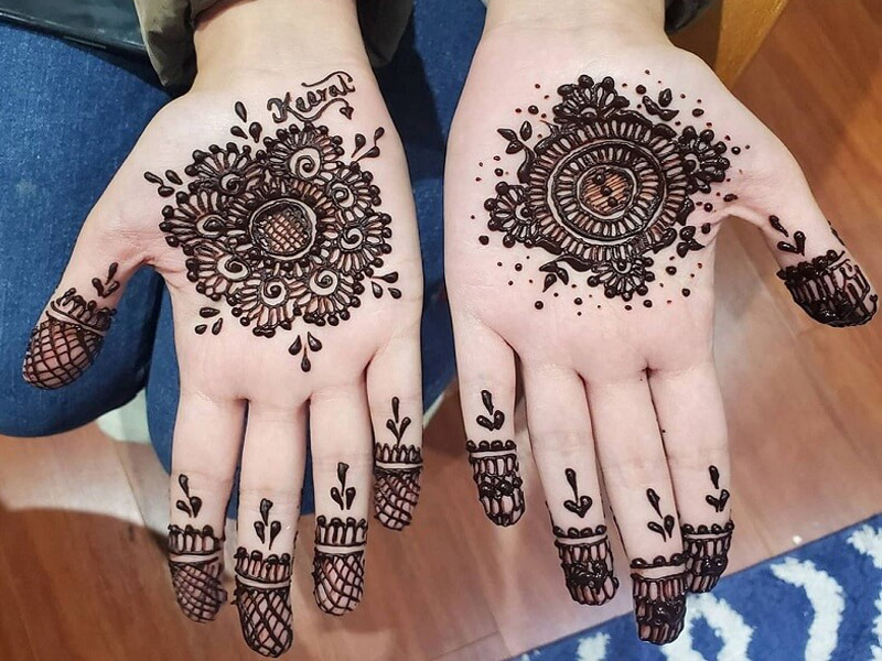 Front Hand Tattoo Mehndi Design