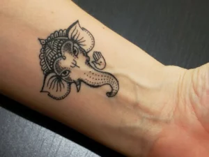 Modern Ganesh Tattoo Simple