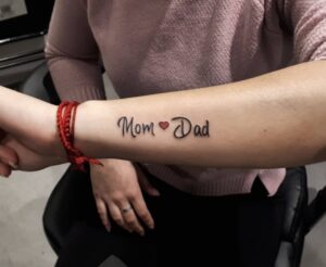 Mom Dad Tattoo Simple