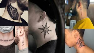 Simple Side Neck Tattoos for Guys