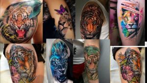 Tiger Tattoo on Hand Simple