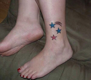 star tattoo on ankle