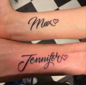 Couple Name Tattoo Design