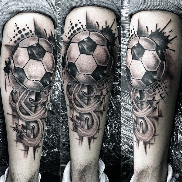 Discover 122+ football tattoos on leg - vova.edu.vn