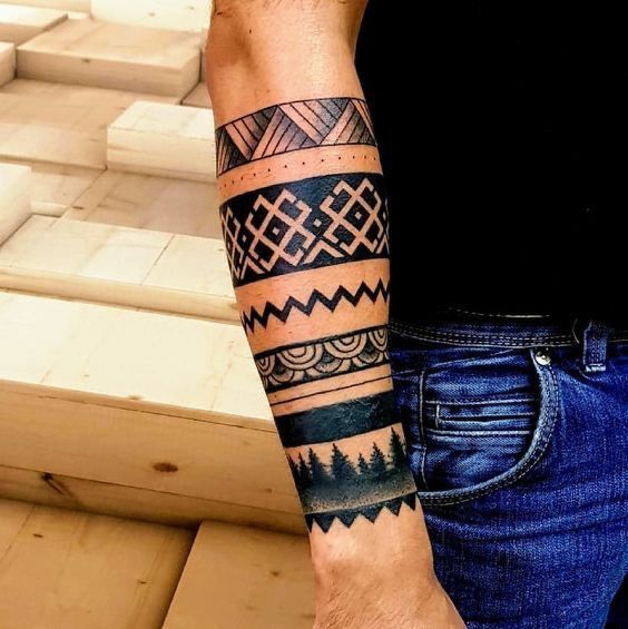 Full Hand Band Tattoo