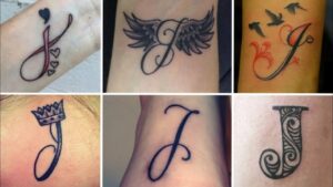 J Name Tattoo Designs