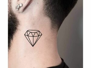 Simple Side Neck Tattoos for Guys