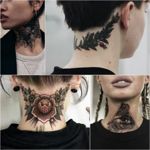 Tattoo Designs for Girls on Neck